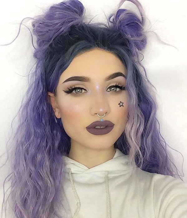 purple color wigs