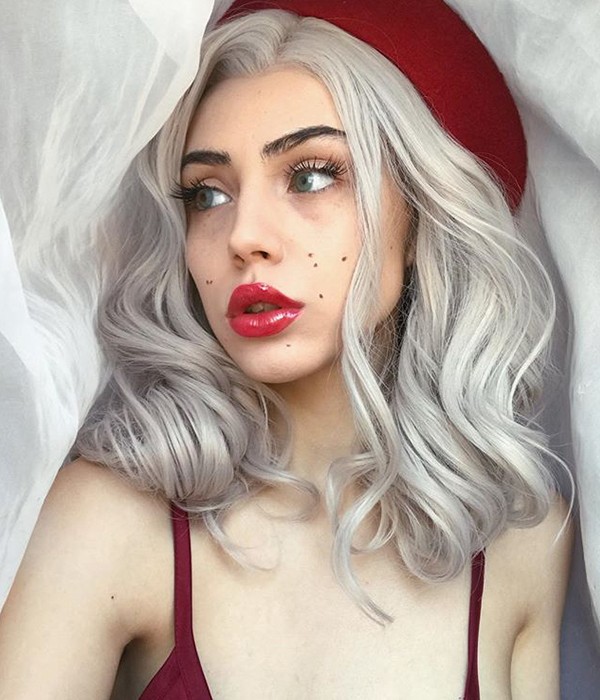 silver color wigs